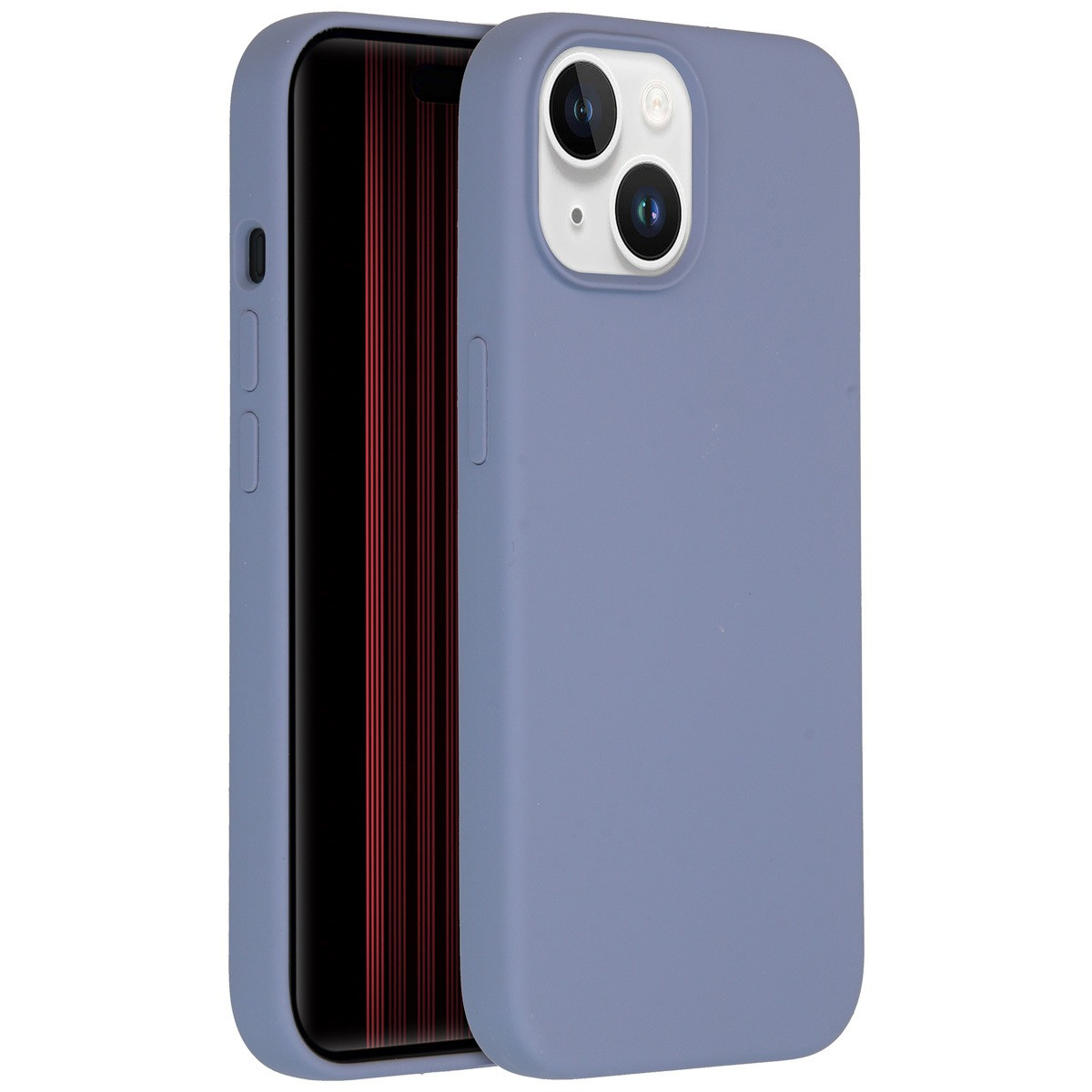Accezz Liquid Silicone Backcover met MagSafe iPhone 15 Telefoonhoesje Grijs