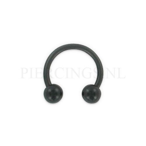 Circulair barbell 1.2 mm acryl zwart