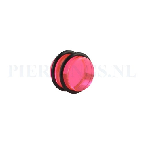 Plug acryl roze 14 mm 14 mm
