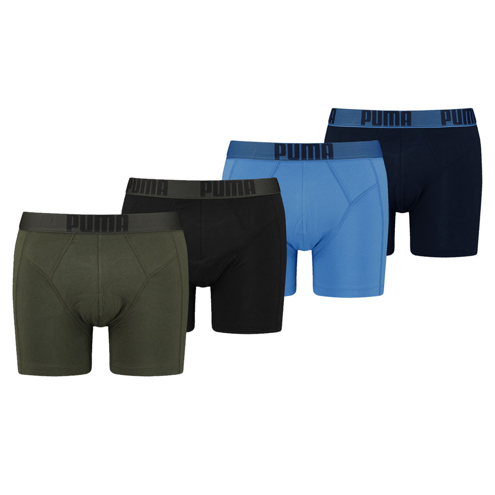 Puma Boxershorts New Pouch 4-pack Forest Night / Regal Blue-L