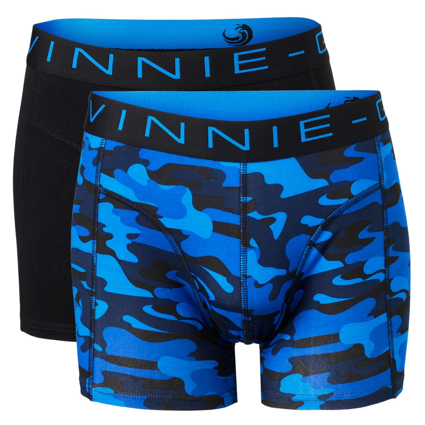 Vinnie-G Boxershorts 2-pack Black/Blue Army-XL