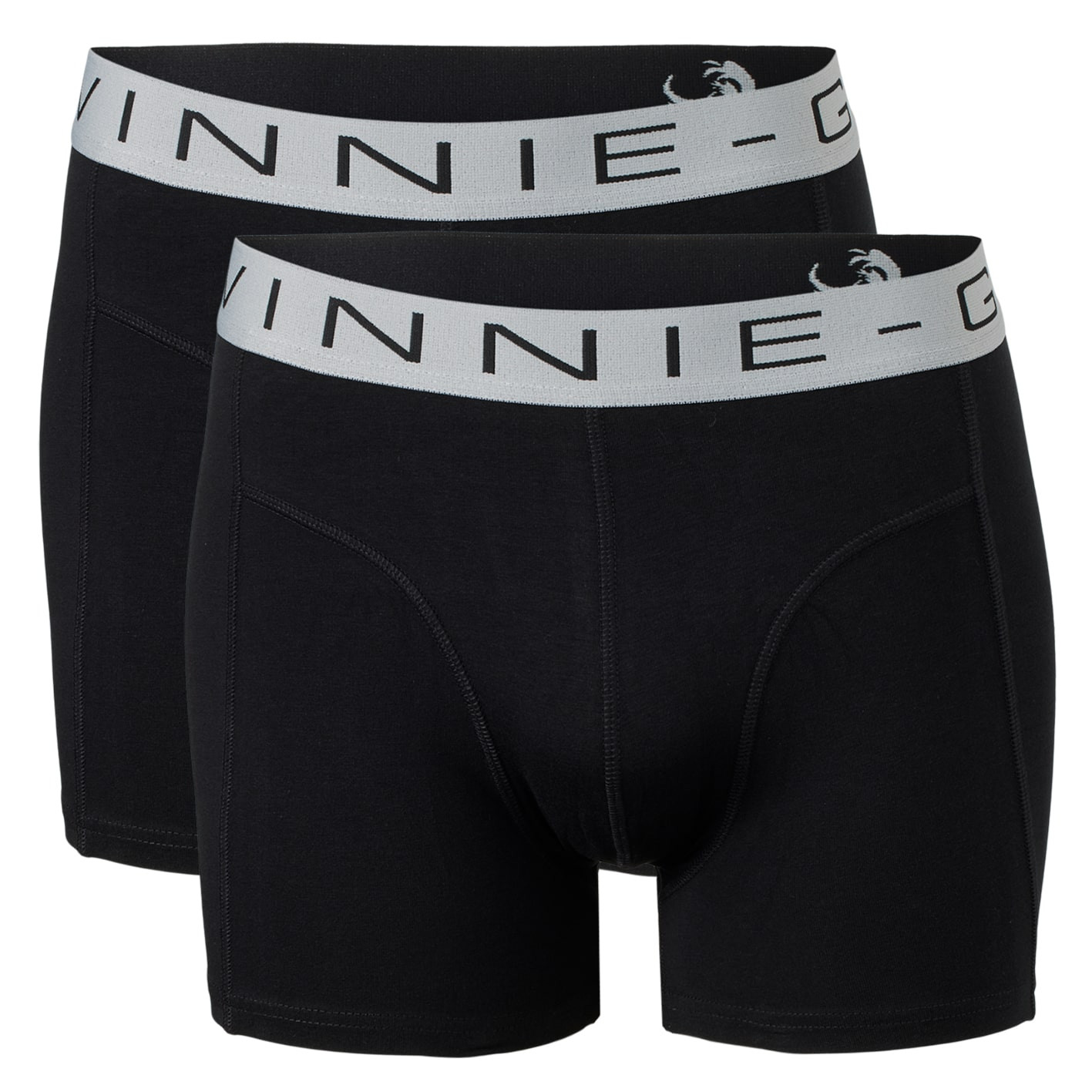 Vinnie-G Boxershorts 2-pack Black/Grey-L