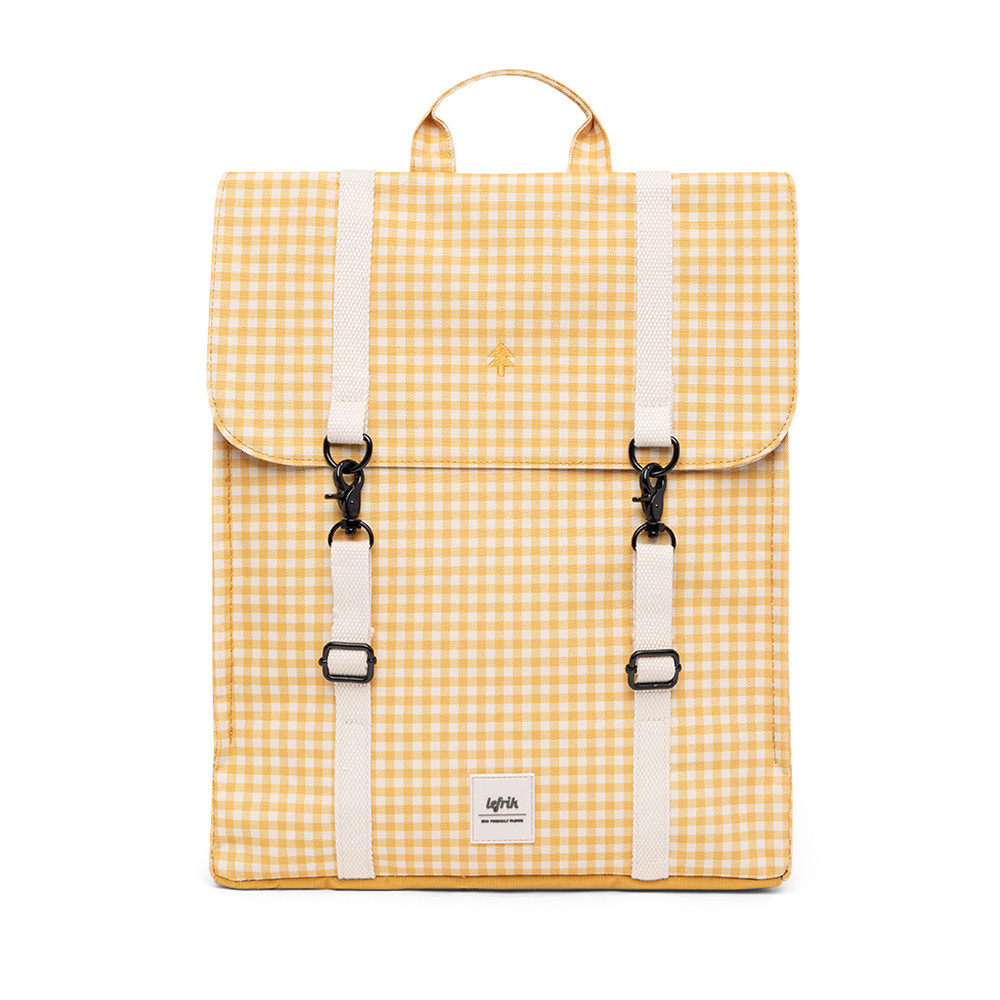 Lefrik Handy Backpack 15" Printed Vichy Mustard