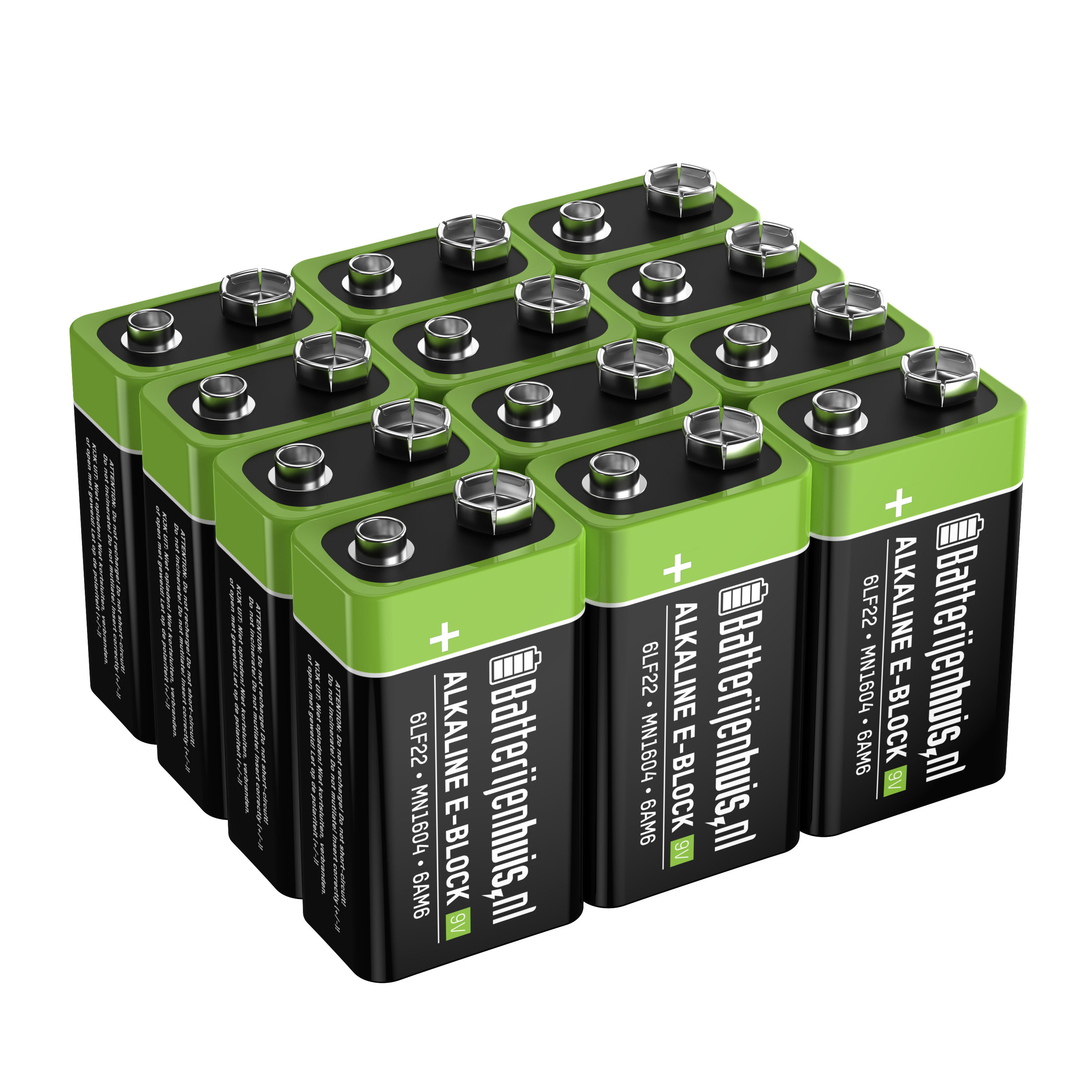 9V Alkaline Batterijen 12x
