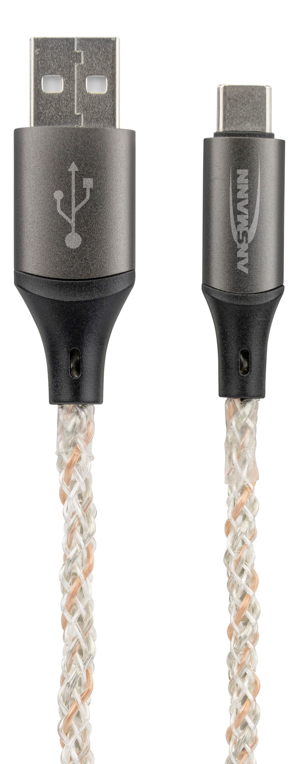Ansmann USB - USB-C kabel 100cm met LED-verlichting