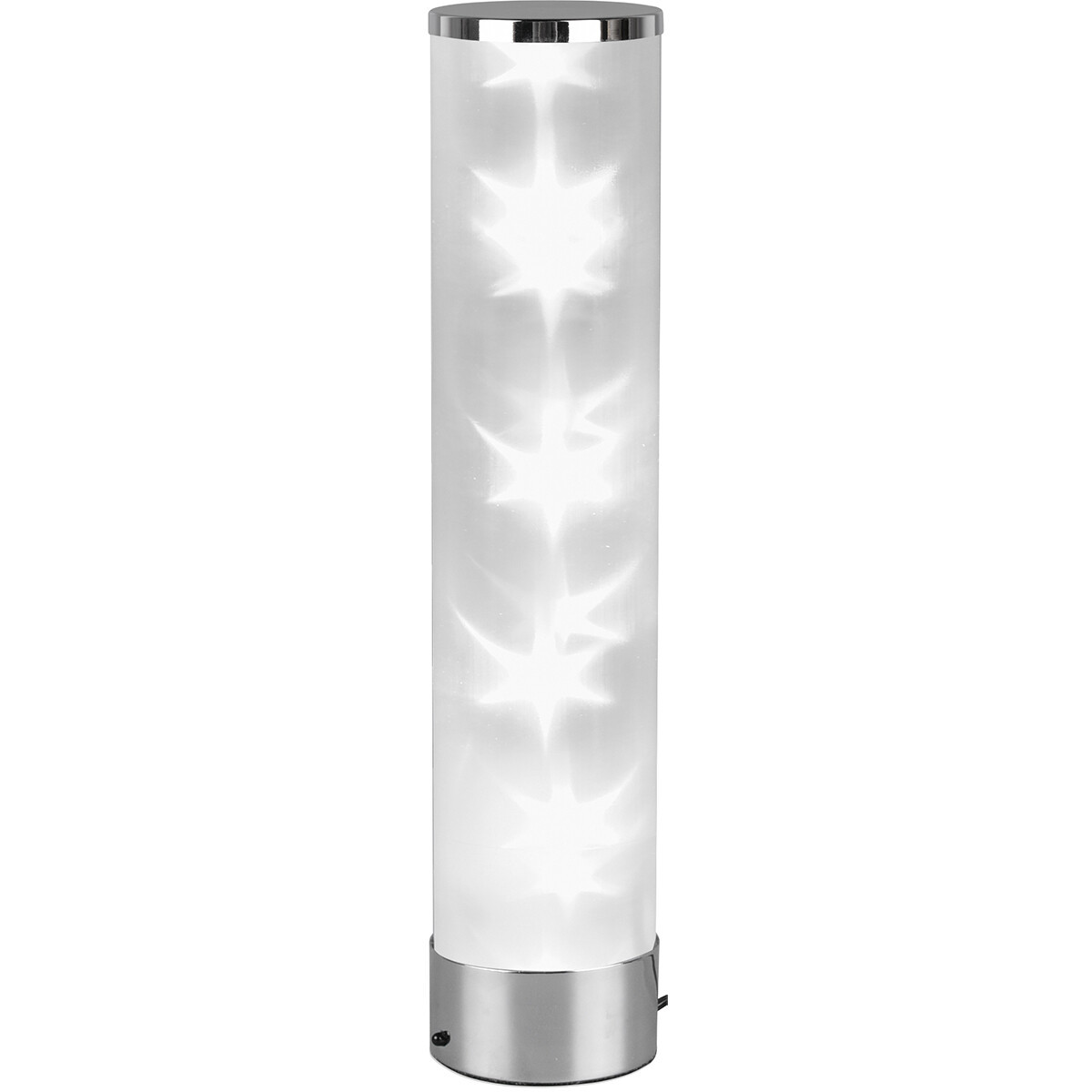 LED Tafellamp - Trion Ricardo - 1.5W - Warm Wit 3000K - RGBW - Dimbaar - Afstandsbediening - Rond - Mat Chroom - Aluminium