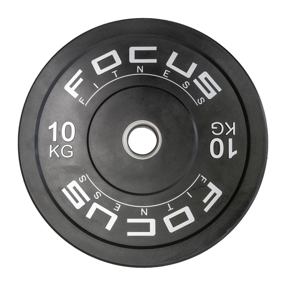 Olympische halterschijf 50 mm - Focus Fitness Bumper plate - 10 kg - Z