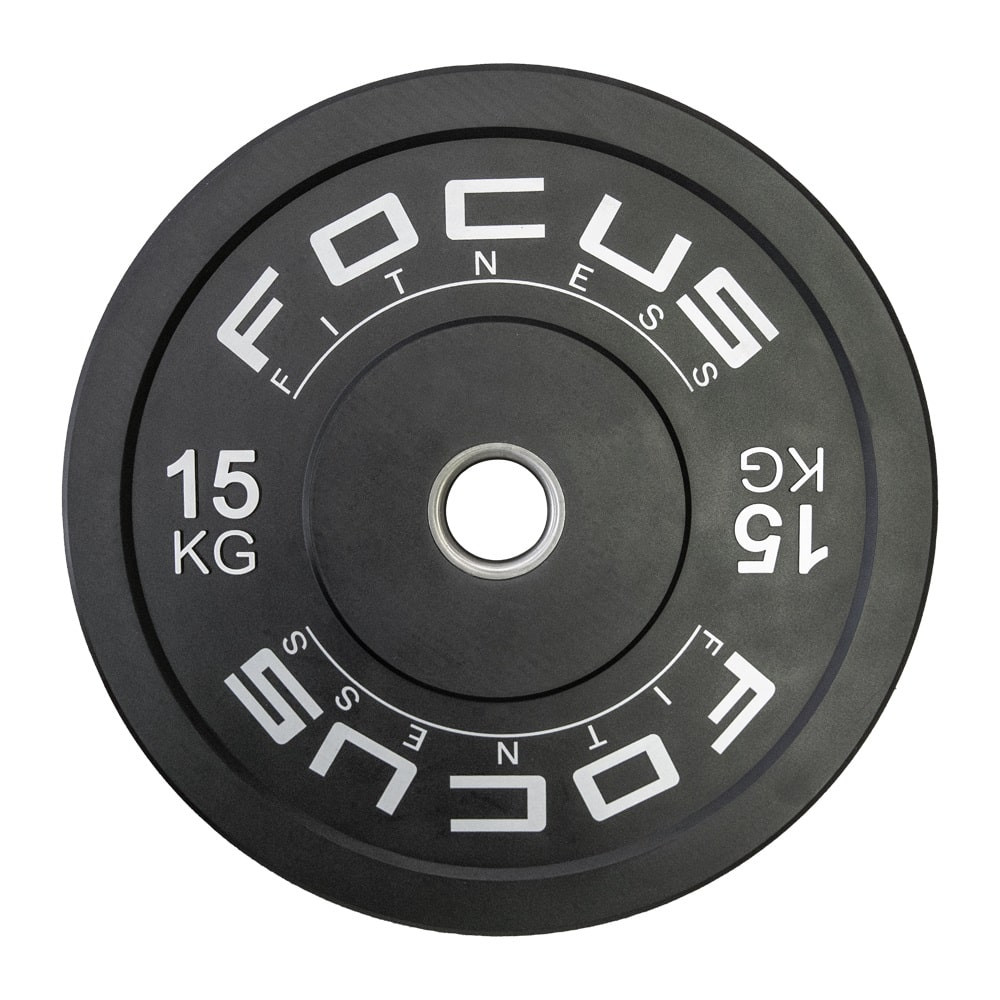 Olympische halterschijf 50 mm - Focus Fitness Bumper plate - 15 kg - Z