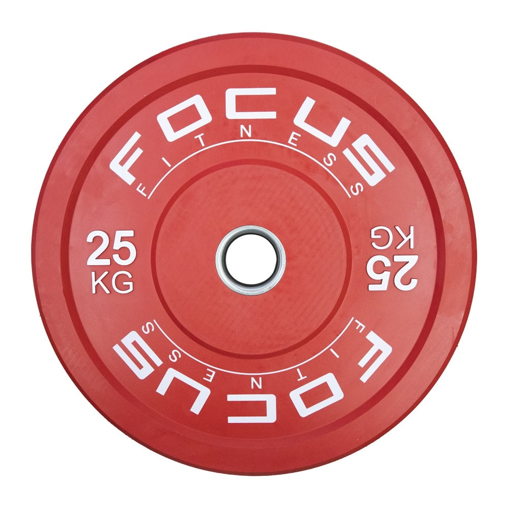 Olympische halterschijf 50 mm - Focus Fitness Bumper plate - 25 kg - R