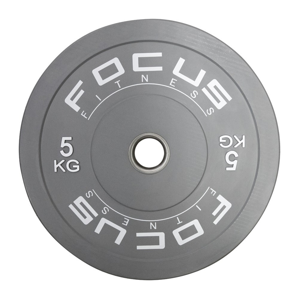 Olympische halterschijf 50 mm - Focus Fitness Bumper plate - 5 kg - Gr