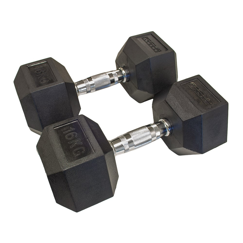 Hexa Dumbbells - Focus Fitness - 2 x 16 kg