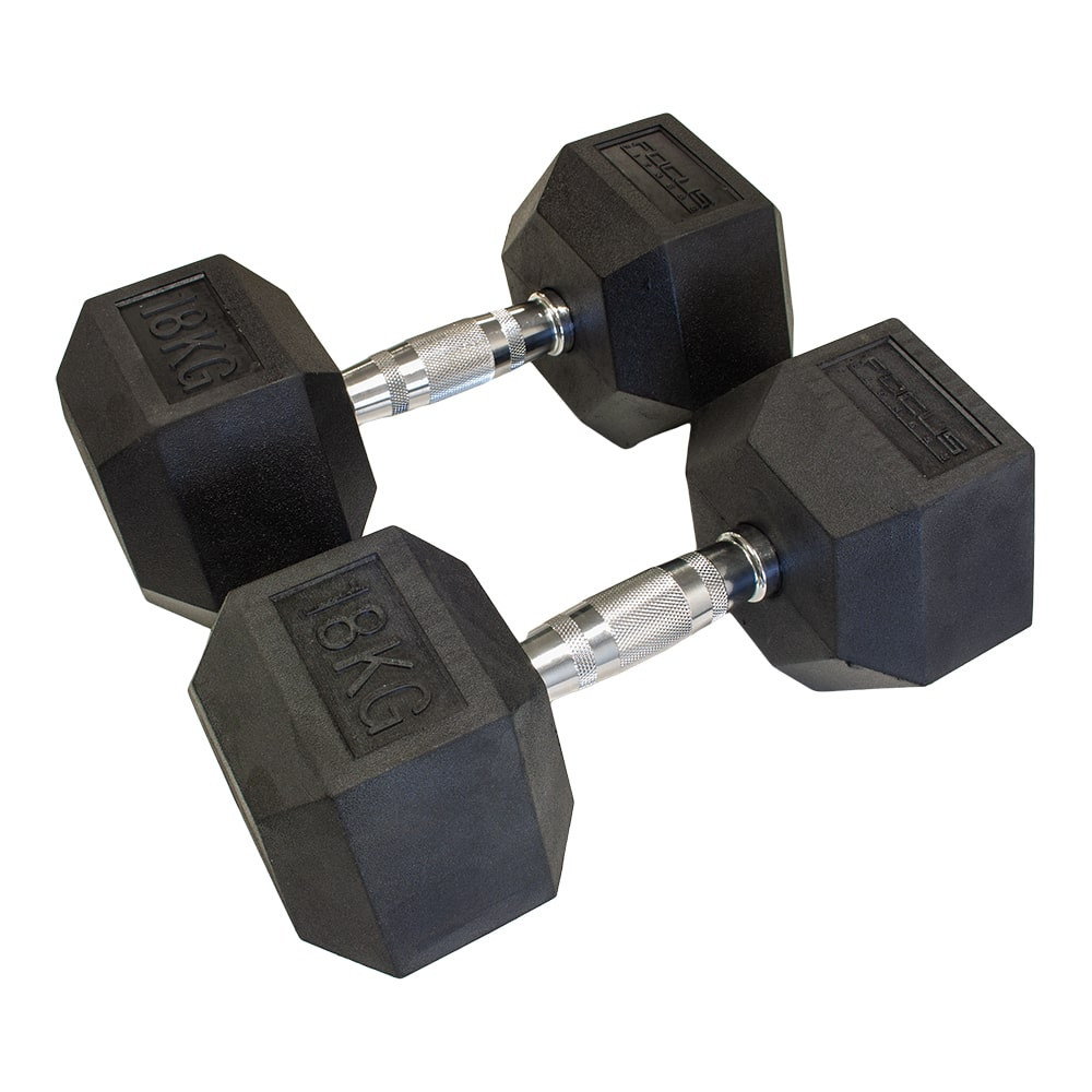 Hexa Dumbbells - Focus Fitness - 2 x 18 kg