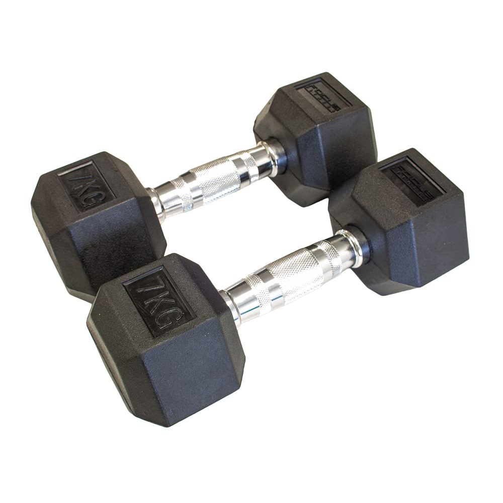 Hexa Dumbbells - Focus Fitness - 2 x 7 kg