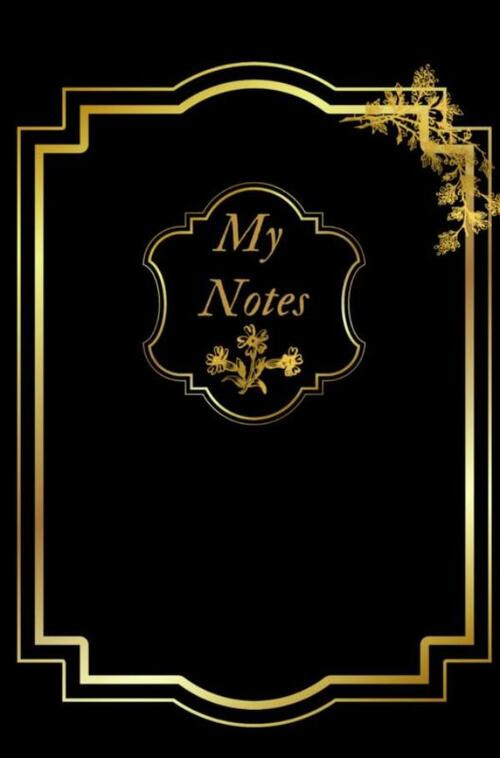 Notitieboek - Cadeau voor man - Cadeau voor vrouw - hardcover - Notitieboekje - Schrijfblok - Notebook - Goude - Zwart - my notes 6 -  Anias Delacre
