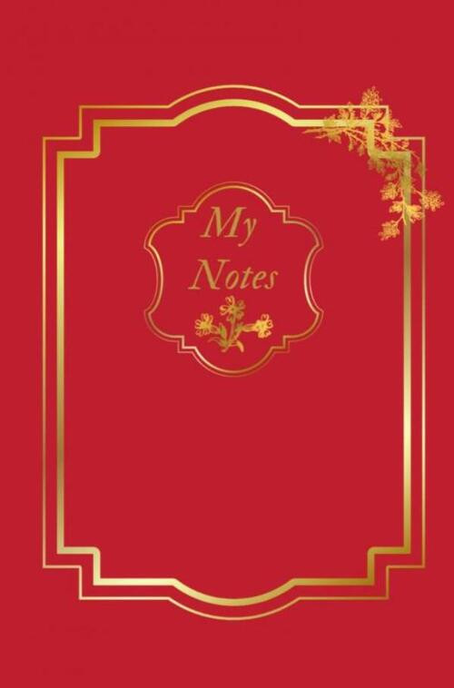 Notitieboek - Cadeau voor man - Cadeau voor vrouw - hardcover - Notitieboekje - Schrijfblok - Notebook - Goude - rood- Luxe -  Anias Delacre (ISBN: