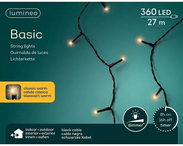Lumineo Ledverlichting Binnen/Buiten Warm 27Meter 360Lampjes
