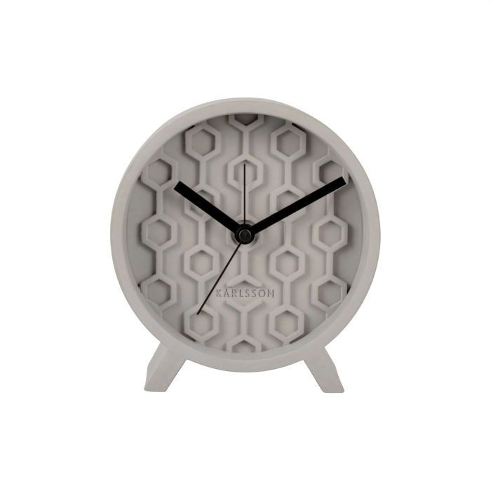 Karlson Alarm Clock Honeycomb L Grey