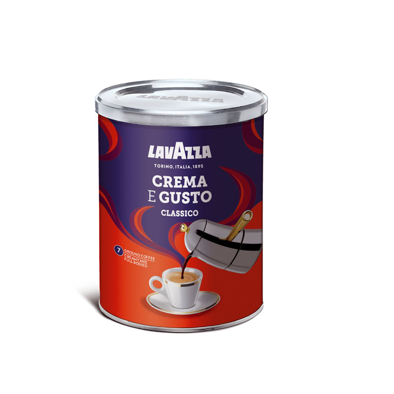 Lavazza Crema e Gusto TIN (250gr gemalen koffie) - Houdbaarheid 30-06-24