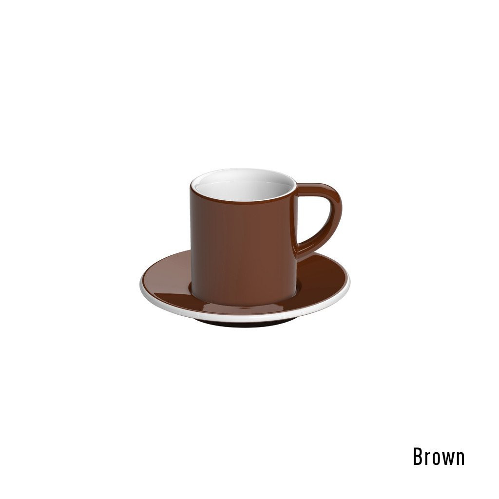 Loveramics bond espresso tasse et soucoupe (80ml) brun