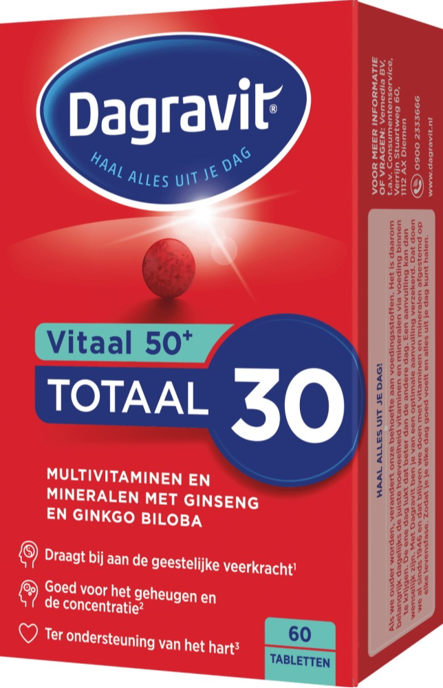 Dagravit Vitaal 50+ Totaal 30 Tabletten