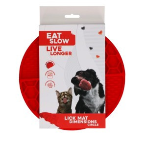 Eat Slow Live Longer - Lick Mat Dimensions Circle
