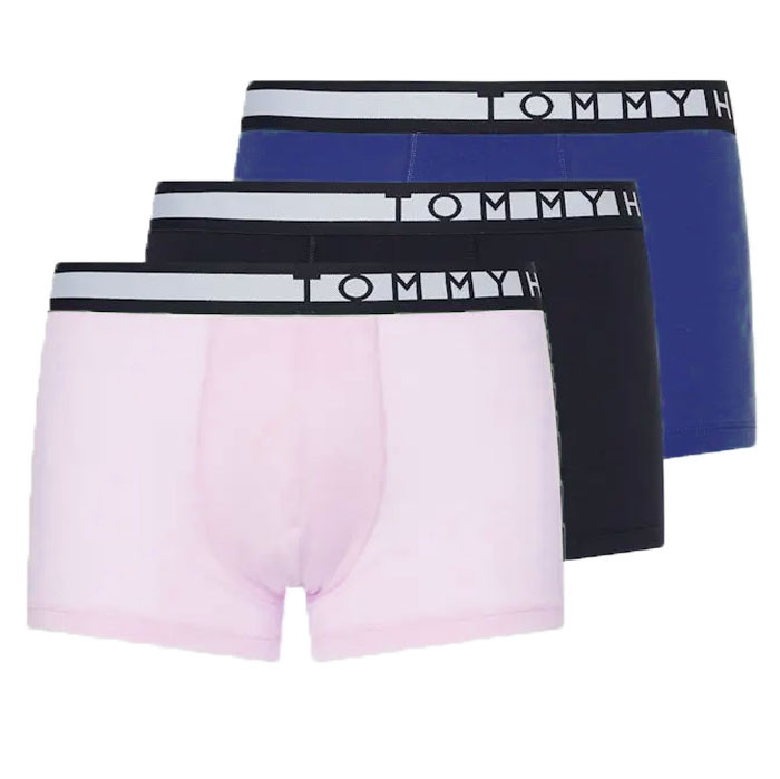 Tommy Hilfiger boxershorts 3-pack blauw-roze-zwart