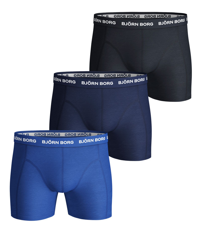 Bjorn Borg boxershorts cotton stretch 3-pack blauw