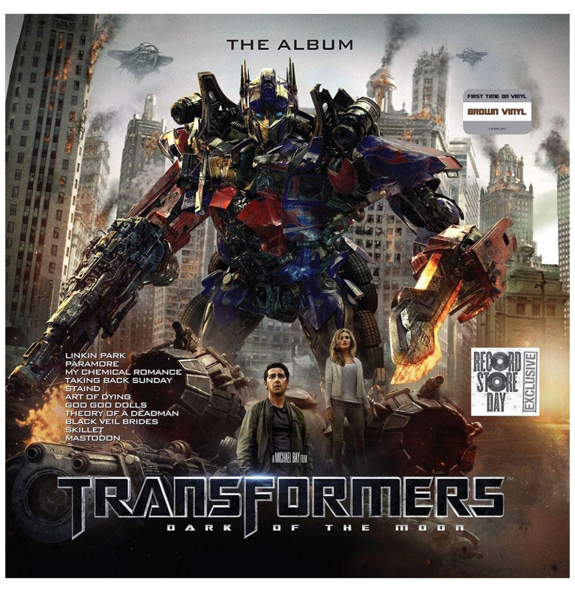 Original Motion Soundtrack LP - Transformers: Dark Of The Moon - Bruin Gekleurd Vinyl - Beperkte Oplage