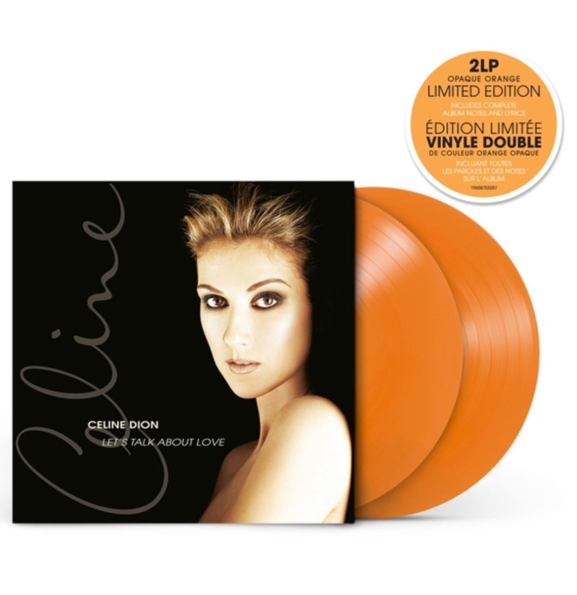 Celine Dion - Let&apos;s Talk About Love 2-LP - Beperkte Oplage - Ondoorzichtig Oranje Gekleurd Vinyl