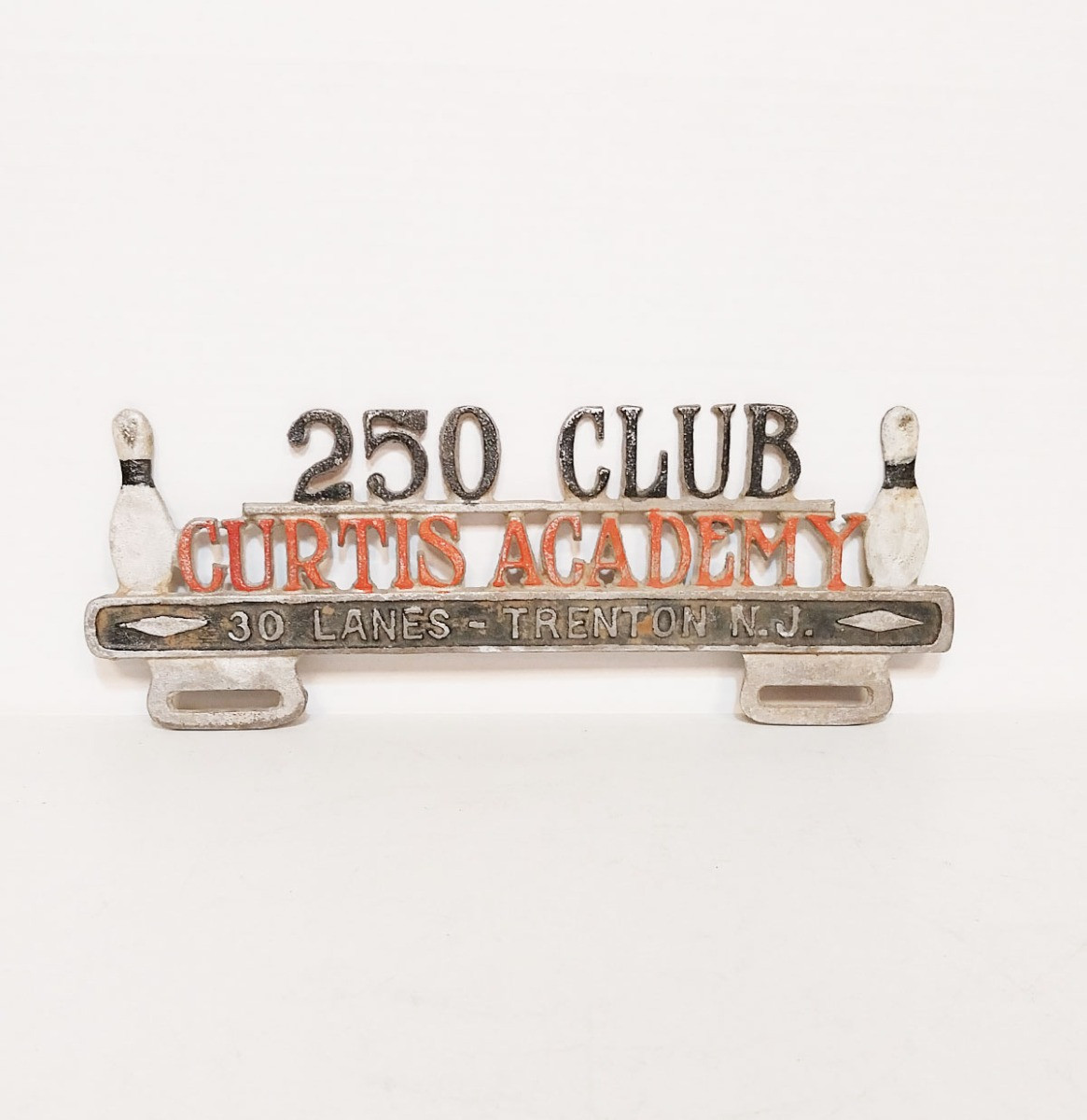Bowling 250 Club Curtis Academy Kentekenplaat Topper - Origineel