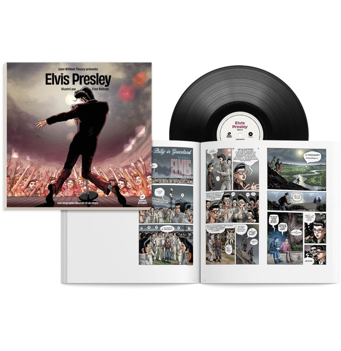 Elvis Presley - Vinyl Story Par Fred Stripboek + LP