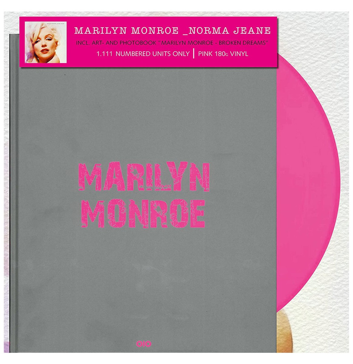 Marilyn Monroe - Norma Jean Roze Gekleurd Vinyl + Kunstwerk en Fotoboek Broken Dreams - Beperkte Oplage