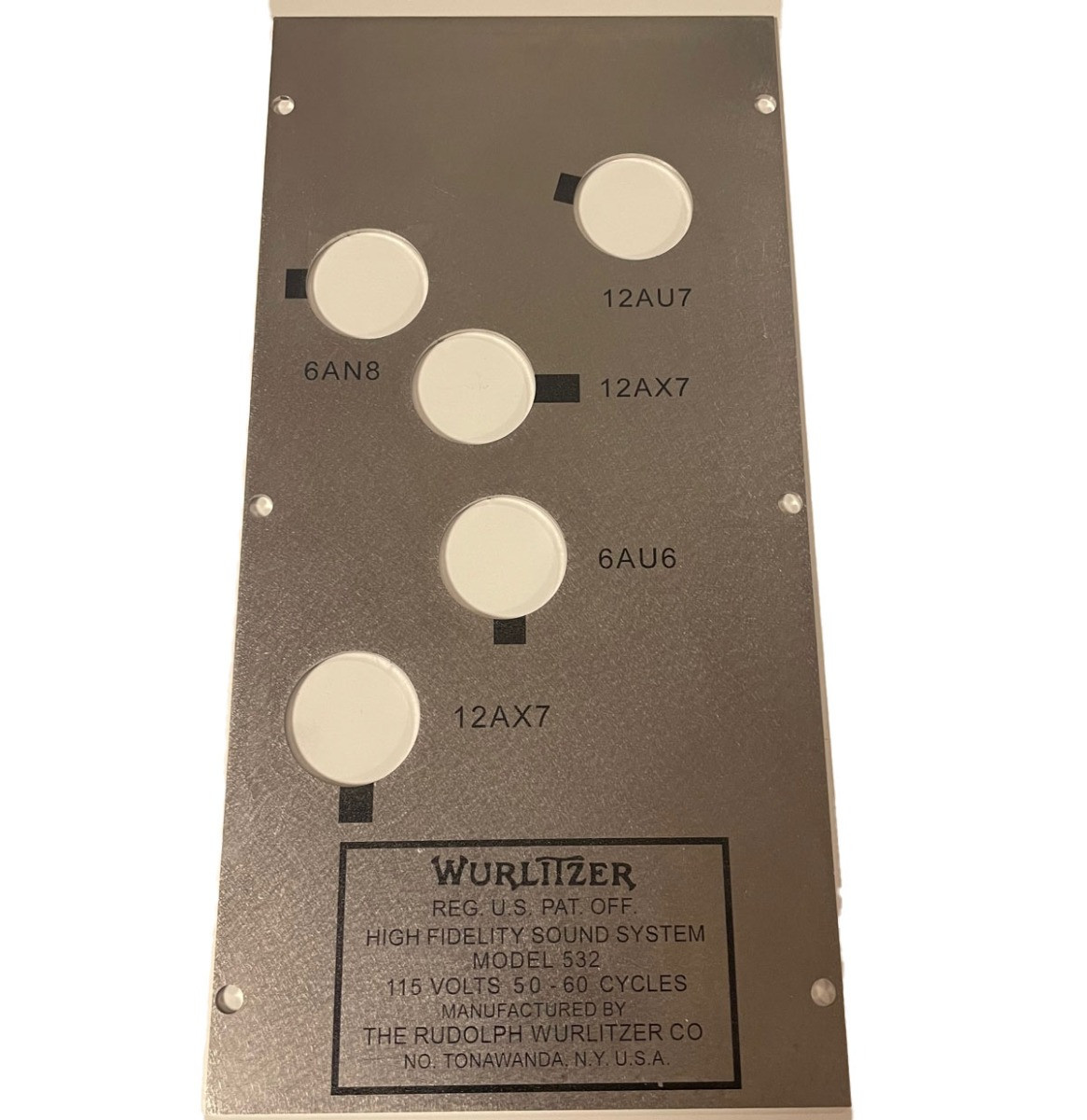 Wurlitzer 532 Versterker Afdekplaat