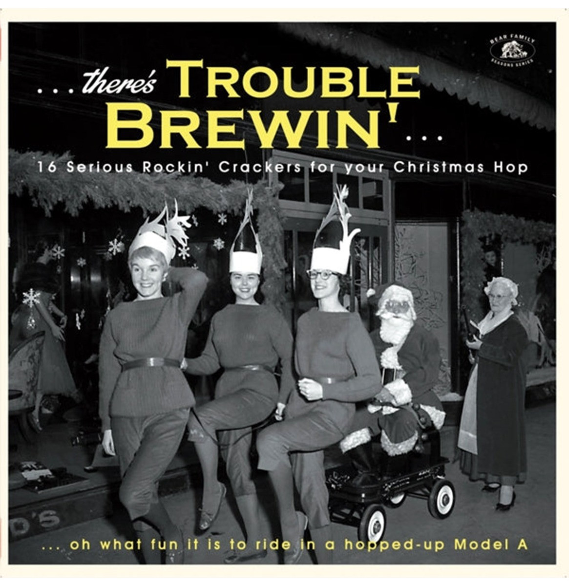 Various Artists - There's Trouble Brewin' 16 Serious Rockin' Crackers For Your Christmas Hop (Gekleurd Vinyl) LP