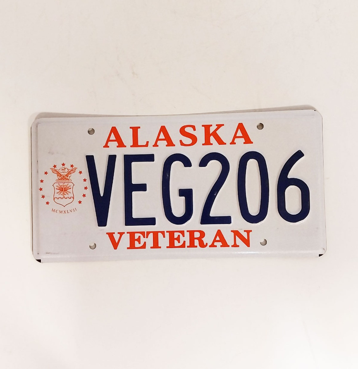 Alaska Originele Amerikaanse Kentekenplaat - Veteran
