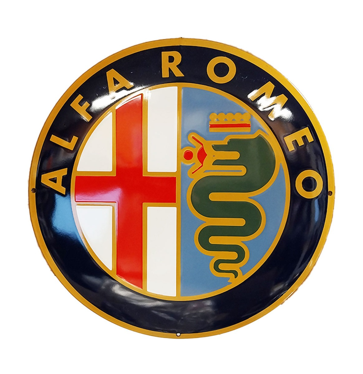 Alfa Romeo Logo Emaille Bord - Ø50cm