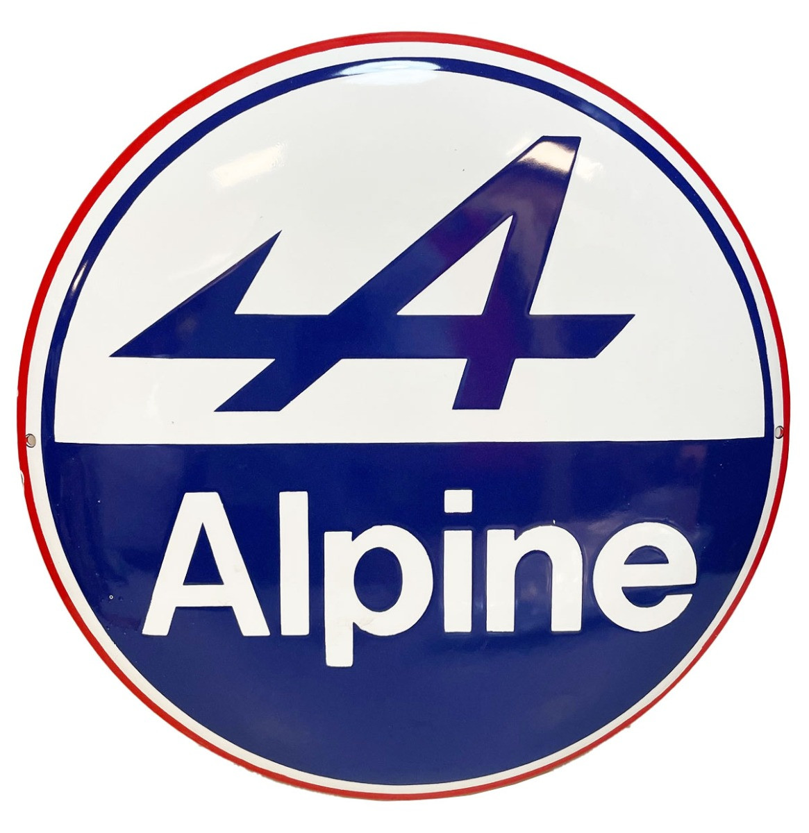 Alpine Logo Emaille Bord 41 cm