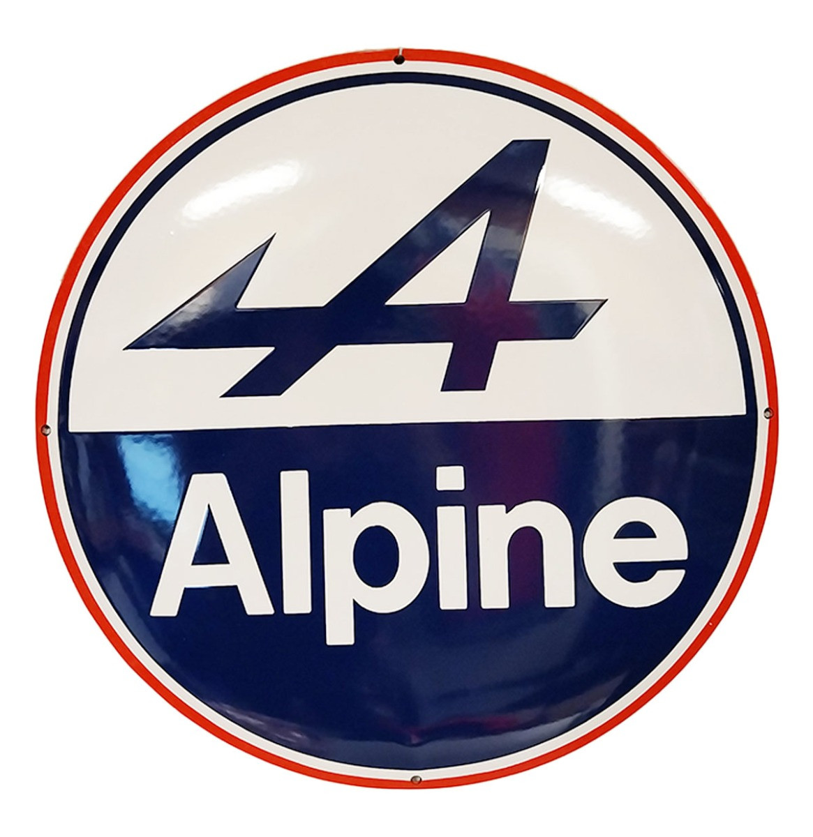 Alpine Logo Emaille Bord - 50 cm
