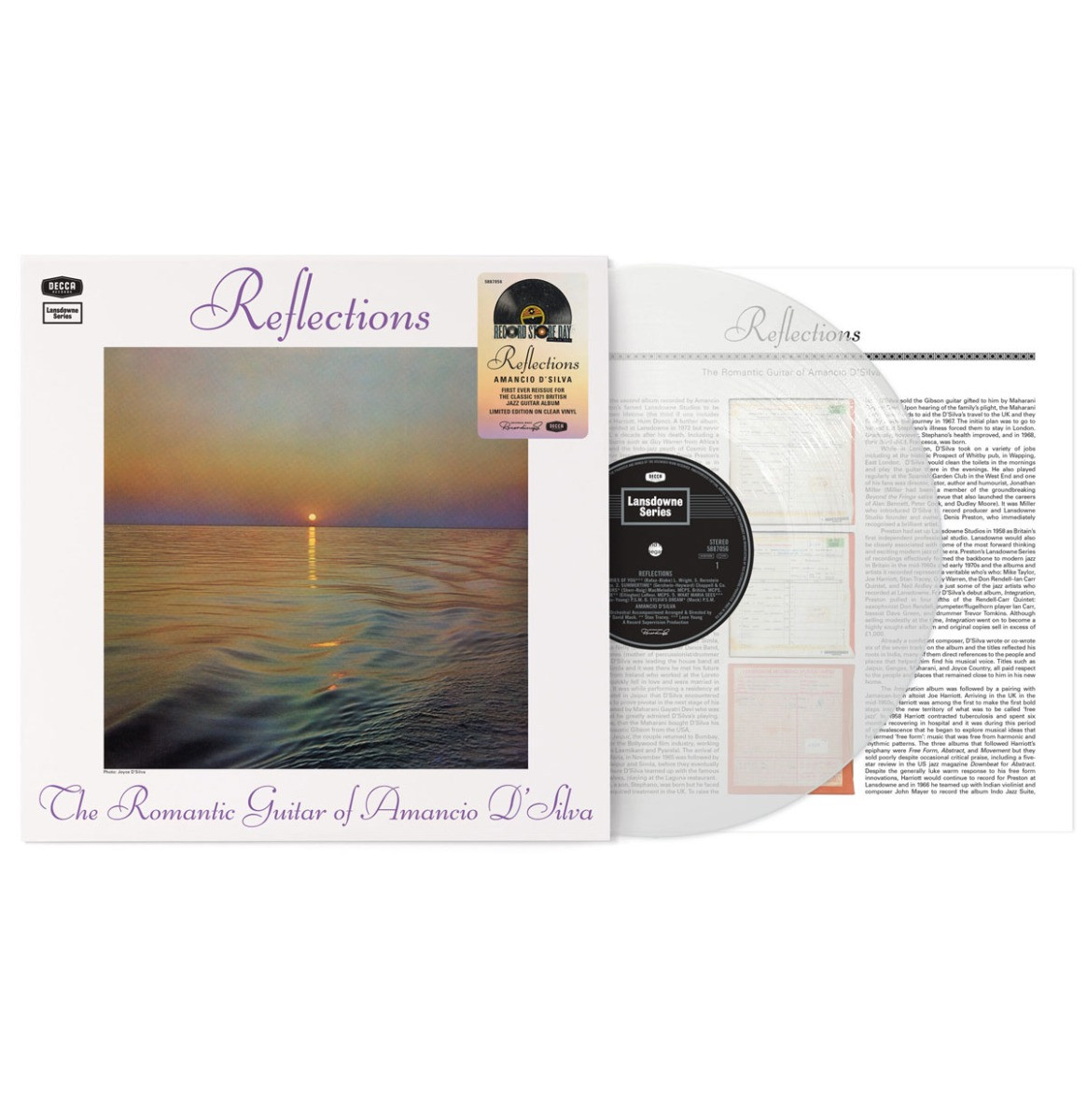 Amancio D&apos;Silva - Reflections: The Romantic Guitar Of Amancio D'Silva (Doorzichtig Vinyl) (Record Store Day 2024) LP