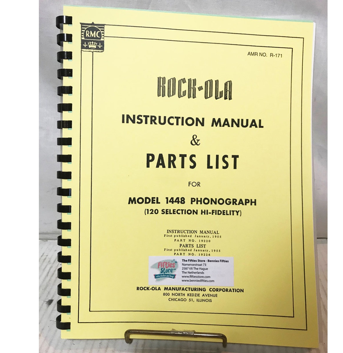 Instruction Manual & Parts List - Rock-Ola Jukebox Model 1448