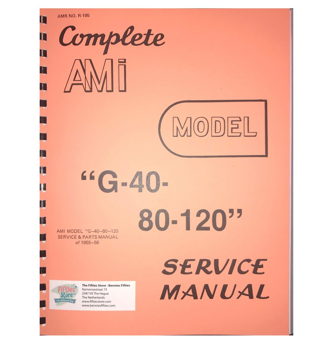 AMI G-40-80-120 Jukebox Service Manual & Parts Catalog