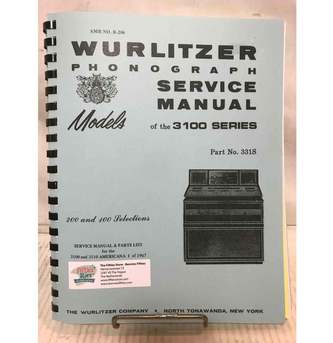 Wurlitzer 3100 And 3110 Americana I Jukebox Service Manual And Parts List