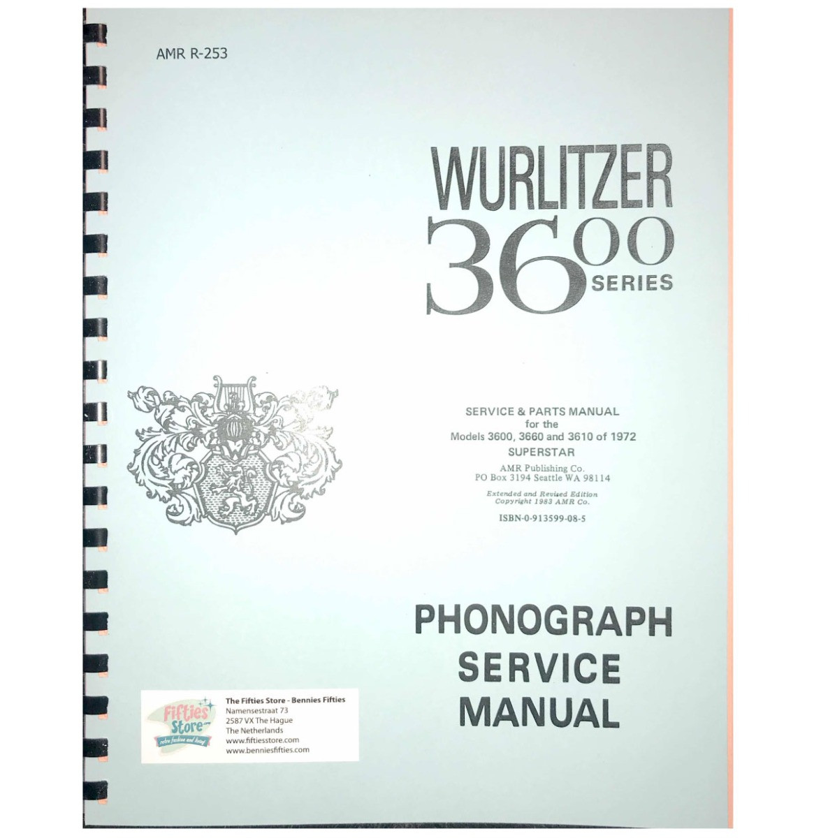 Wurlitzer 3600 Series Superstar Service En Onderdelen Manual