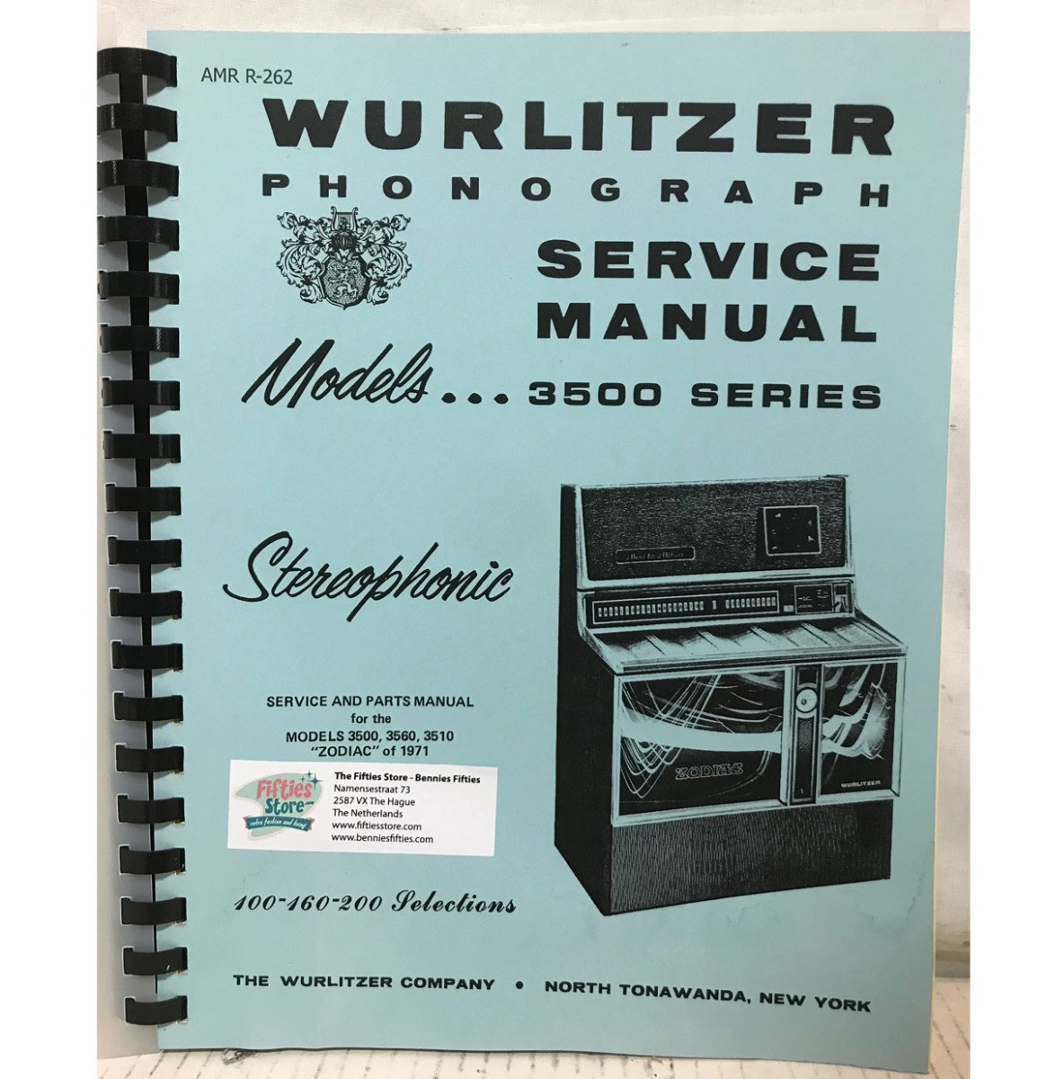 Service Manual Voor Wurlitzer Jukebox Model 3500