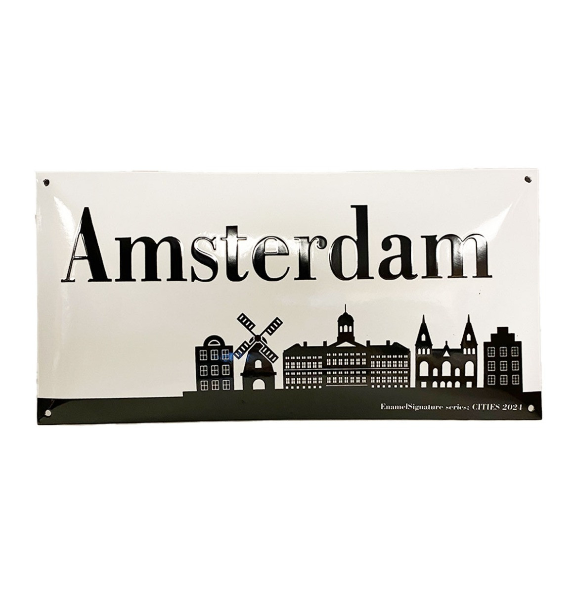 Amsterdam Emaille Bord - 50 x 25cm