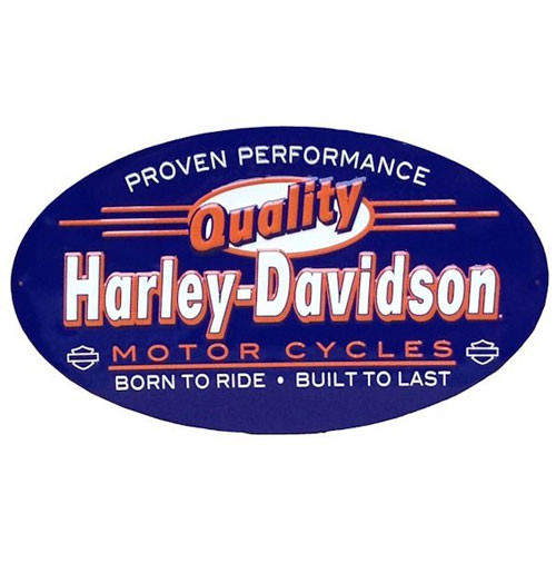 Harley-Davidson Metalen Plaat Embossed Quality