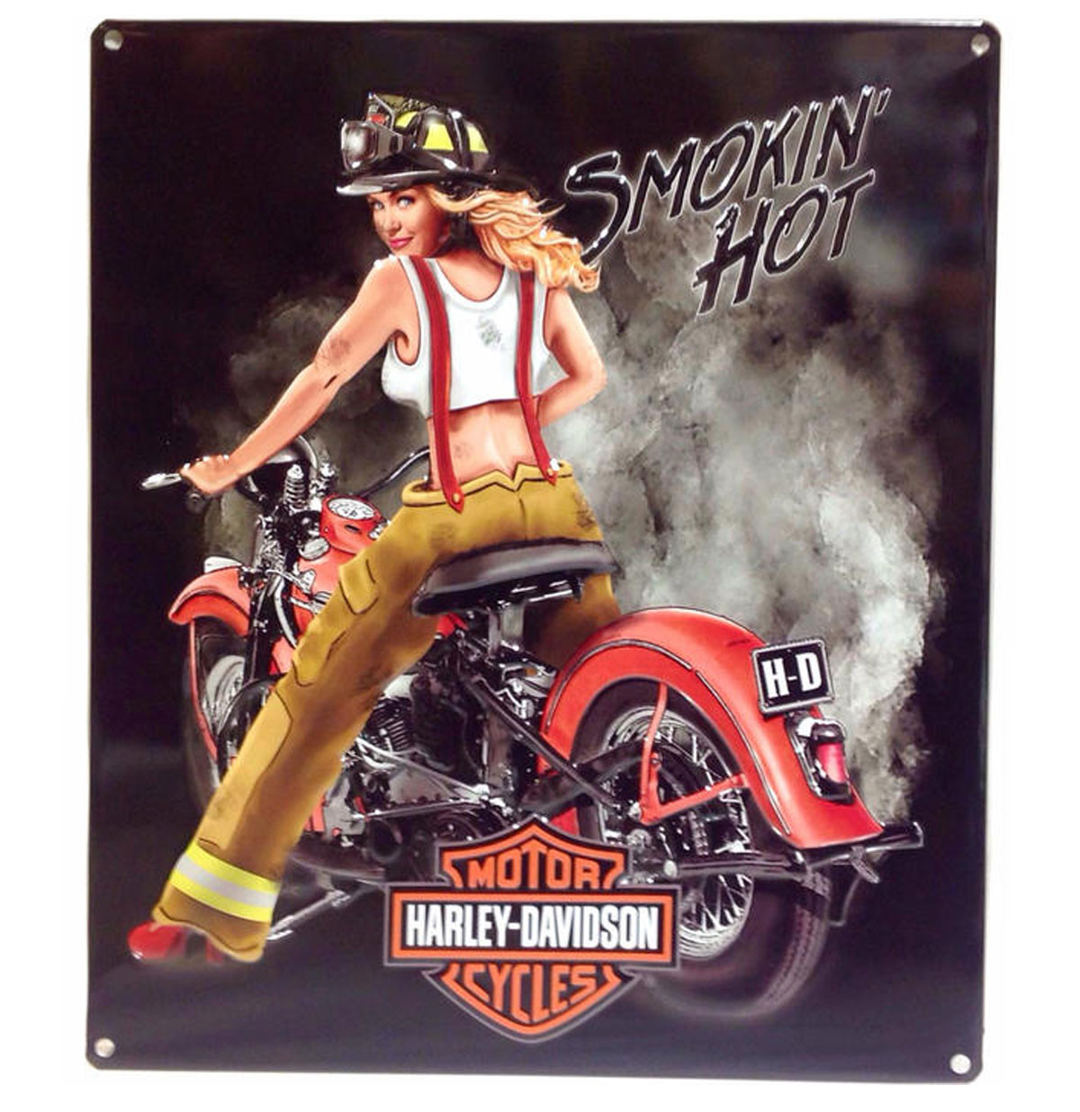 Harley-Davidson Smokin&apos; Hot Reliëf Tinnen Bord