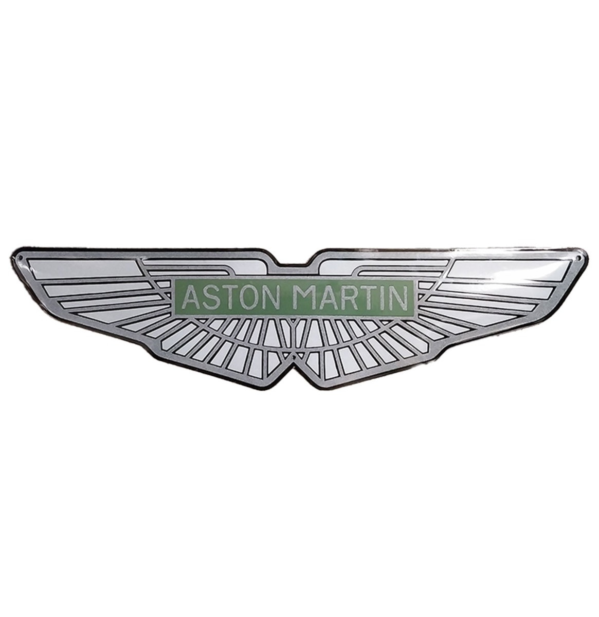 Aston Martin Groen Logo Emaille Bord - 90 x 23cm