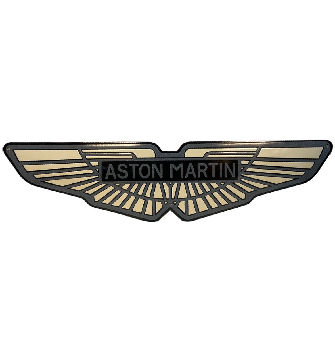 Aston Martin Logo Diecut Emaille Bord 70 x 18 cm