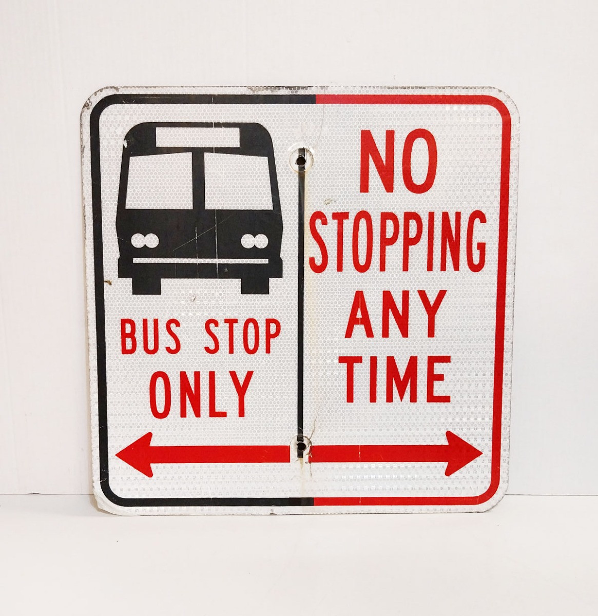 Bus Stop Only - Origineel Amerikaans Verkeersbord - 46 x 46 cm